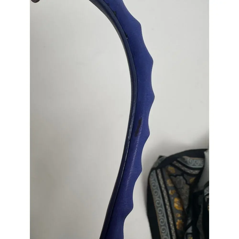 Jennifer Behr 2010 Cobalt Blue Leather Structured Headband Vintage
